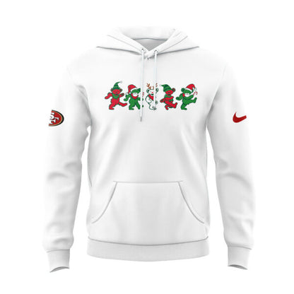 Limited Edition S.F 49ers Grateful Dead Dancing Bears Christmas Hoodie
