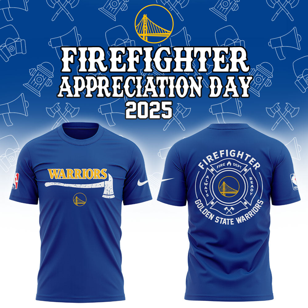 Golden State Warriors Firefighter Application Day 2025 Combo Shirt