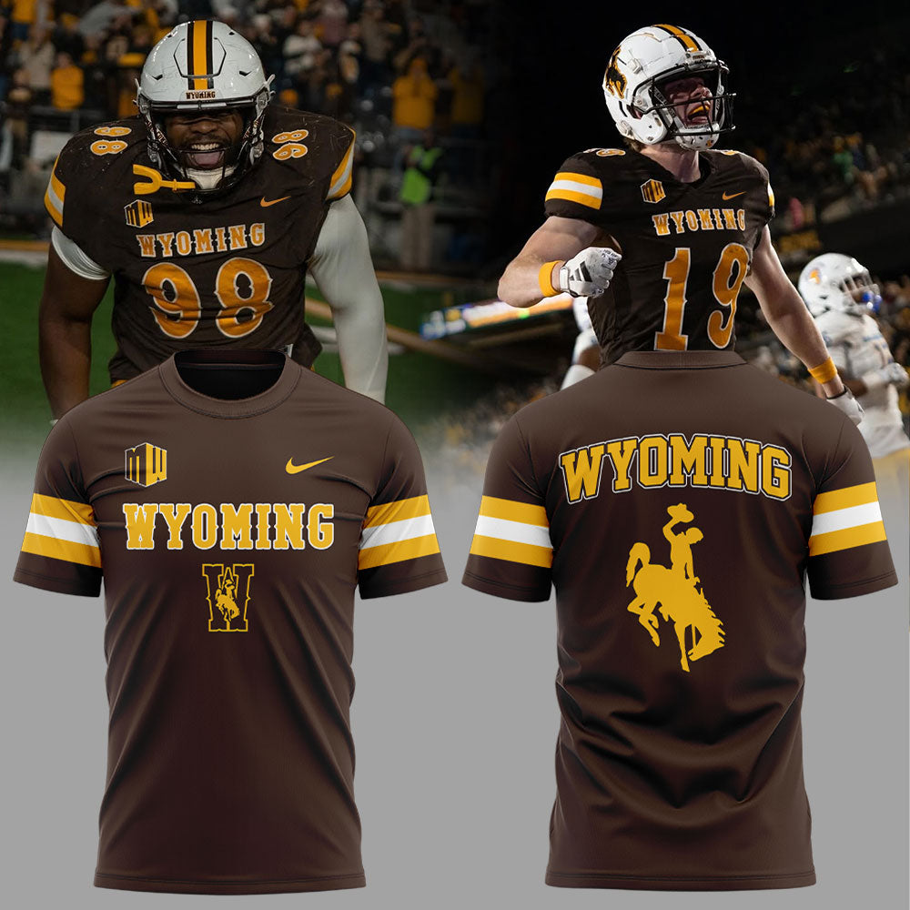 Wyoming Cowboy Collegiate Football Brown 2025 Combo Shirt