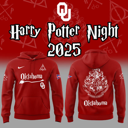 Limited Edition Oklahoma Soners Football Harry Potter Hogwarts Night 2025 Hoodie