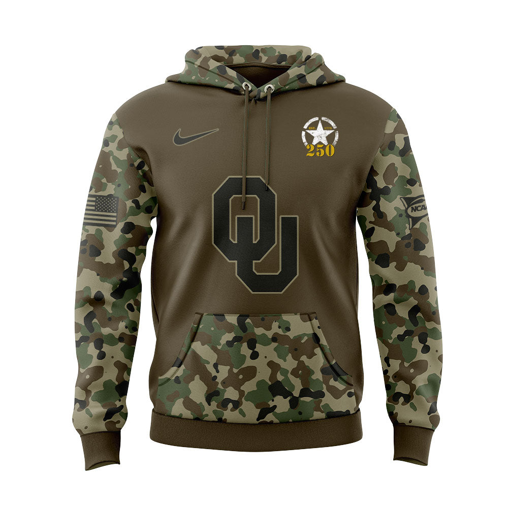 Limited Edition Oklahoma Football U.S. Army’s 250th Celebration Hoodie