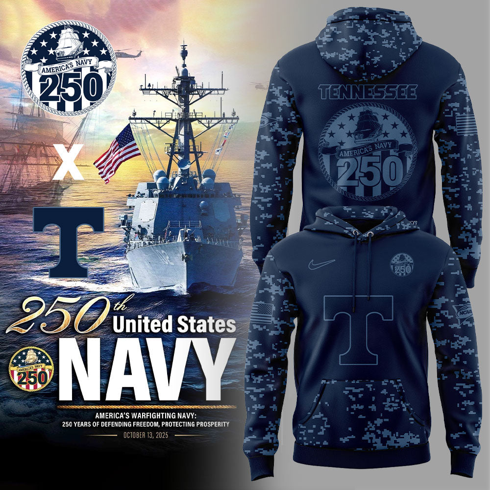 Limited Edition Tennessee Football Navy 250th Celebration Hoodie