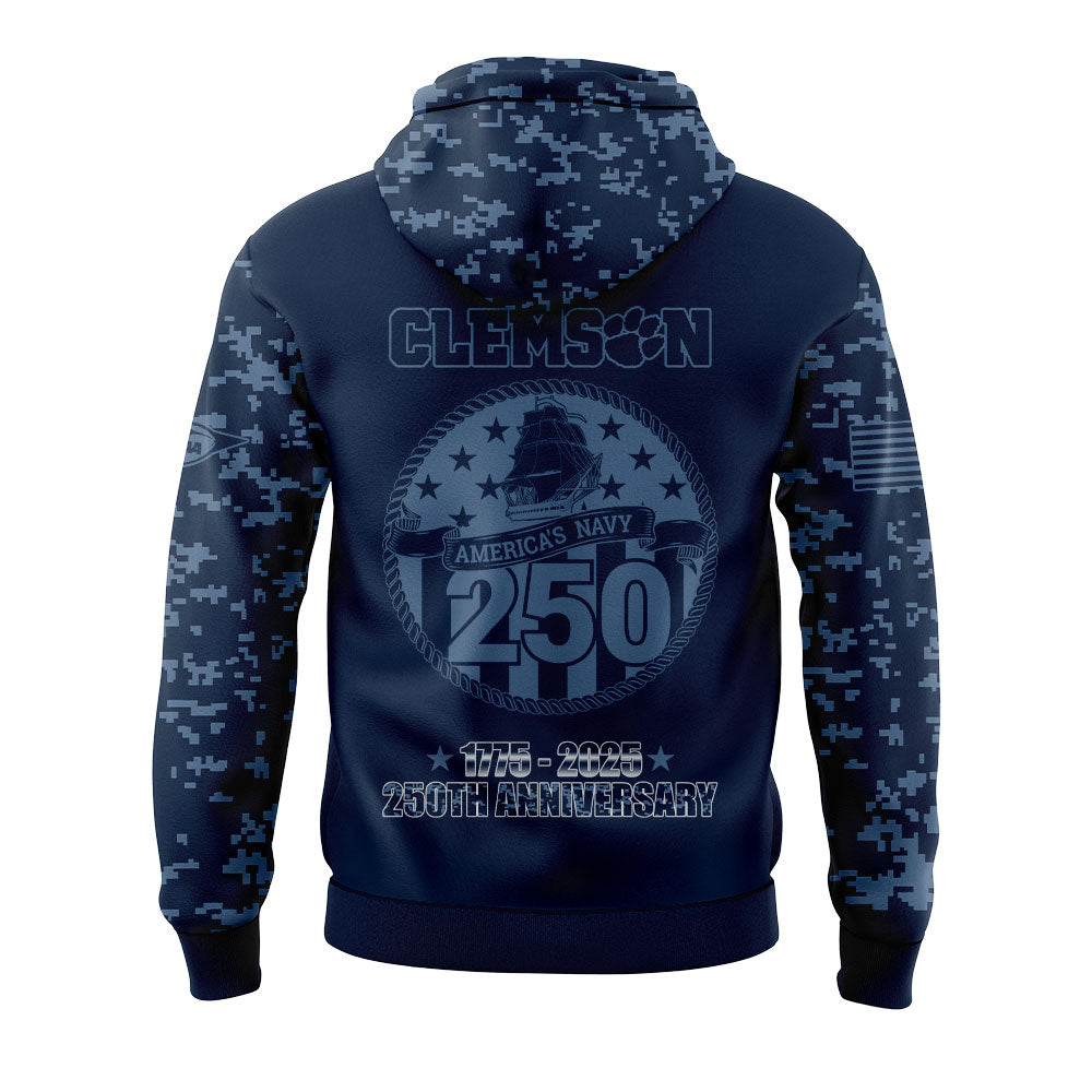 Limited Edition Clemson Football Navy 250th Celebration Hoodie