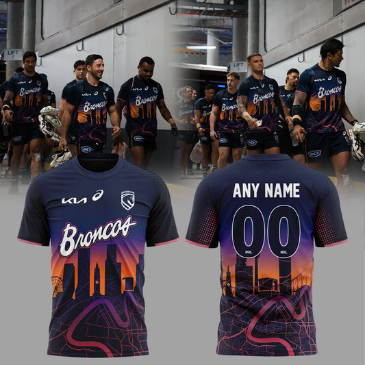 Brisbane Broncos Arrivals at Home for Magic Round Shirt Custom Name, Number