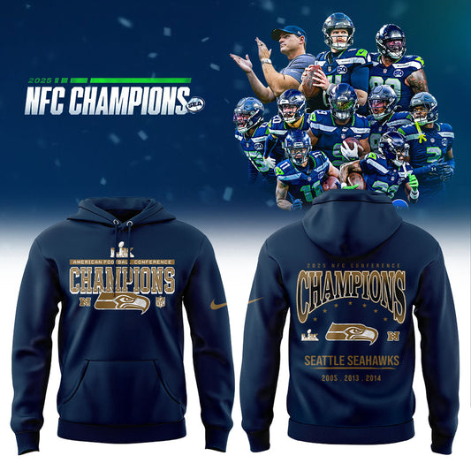New England Patriots 2025 AFC Conference Champions Hoodie