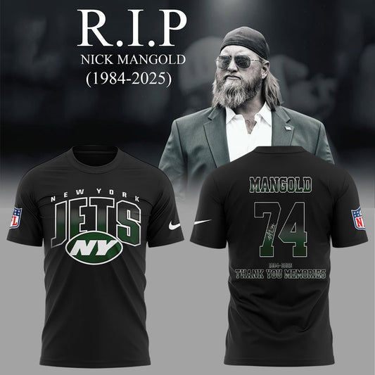 NY.Jets Legend Nick Mangold. Thank You Memories Combo T-Shirt