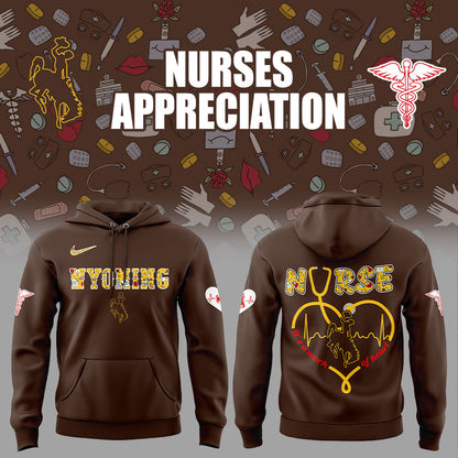 Wyoming Cowboy Nurses Appreciation 2025 Combo Hoodie