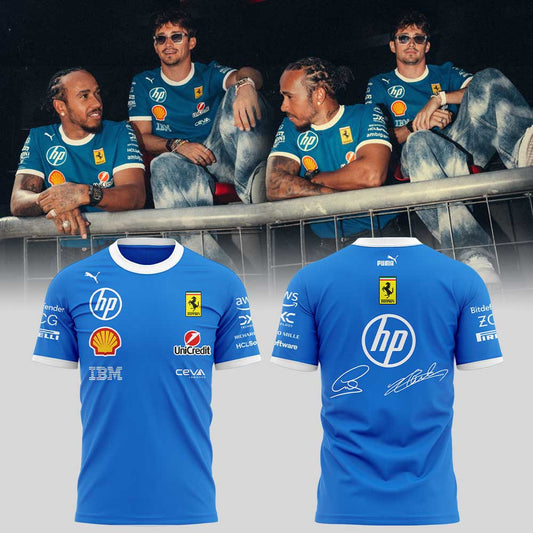 Scuderia Ferrari HP Puma 2025 Monza Limited Edition Lewis & Charles Signature Shirt