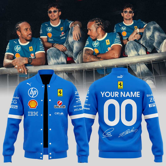 Scuderia Ferrari HP 2025 Monza Limited Edition Lewis & Charles Signature Jacket Custom Name, Number For Fans V2