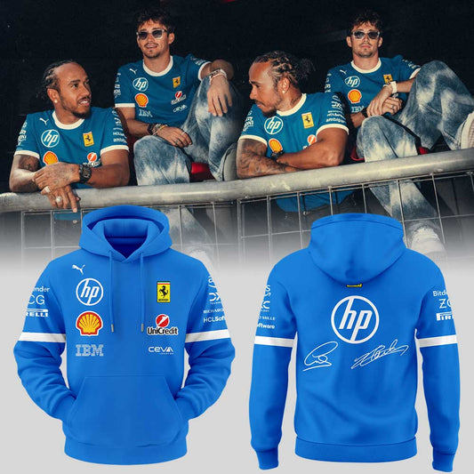 Scuderia Ferrari HP Puma 2025 Monza Limited Edition Lewis & Charles Signature Hoodie