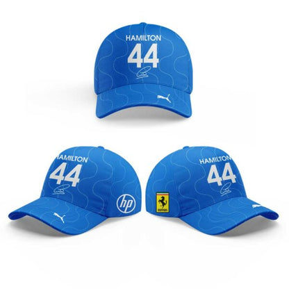Scuderia Ferrari HP 2025 Monza Limited Edition Lewis Hamilton Signature Blue Shirt V2
