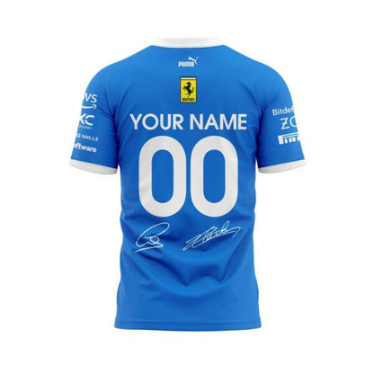 Scuderia Ferrari HP 2025 Monza Limited Edition Lewis & Charles Signature Shirt Custom Name, Number For Fans V2