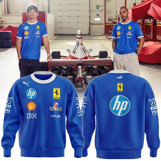 Scuderia Ferrari HP 2025 Monza Limited Edition Blue Sweatshirt