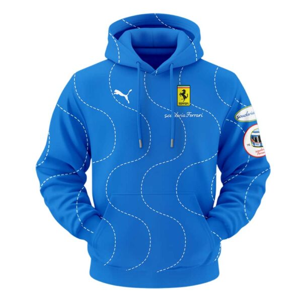 Scuderia Ferrari HP 2025 Monza Limited Edition Lewis Signature Blue Hoodie V3