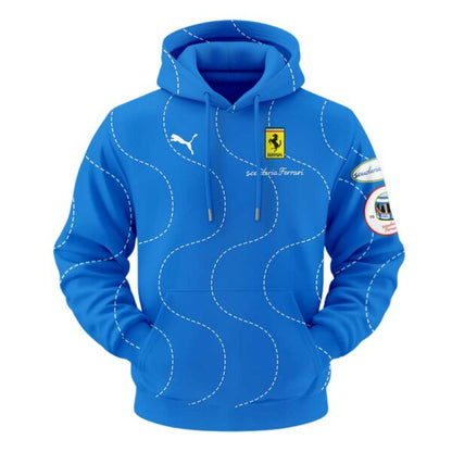 Scuderia Ferrari HP 2025 Monza Limited Edition Lewis Signature Blue Hoodie V3