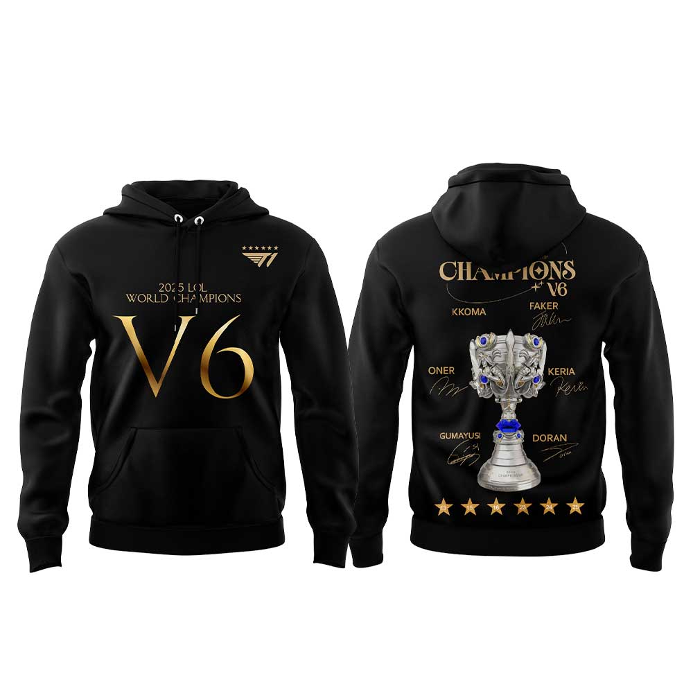 T1 World Champions V6 2025 Limited Edition Combo Hoodie