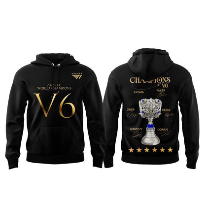T1 World Champions V6 2025 Limited Edition Combo Hoodie