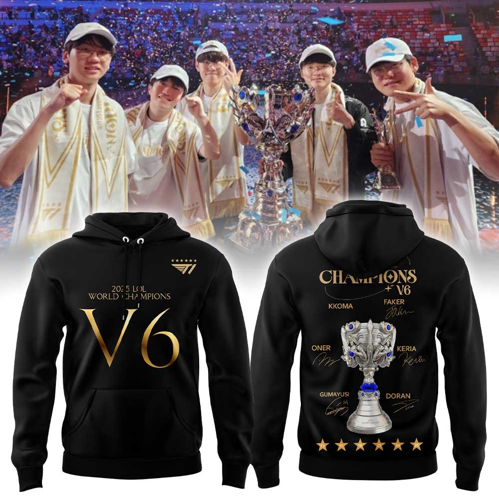 T1 World Champions V6 2025 Limited Edition Combo Hoodie