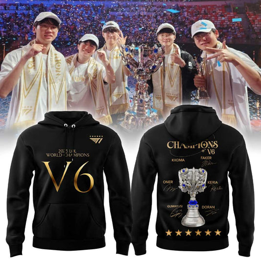 T1 World Champions V6 2025 Limited Edition Combo Hoodie