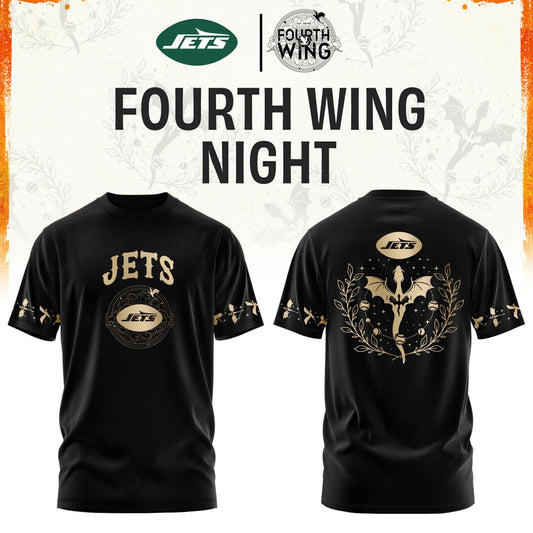 NY Jets Fourth Wings Night Black Shirt