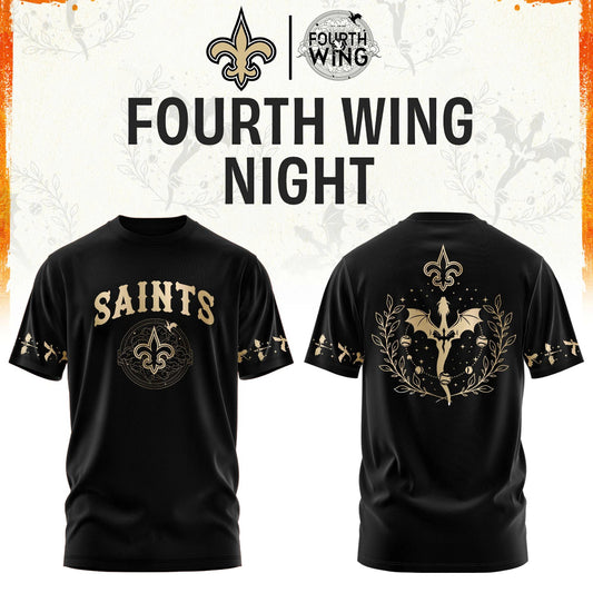 NO Saints Fourth Wings Night Black Shirt