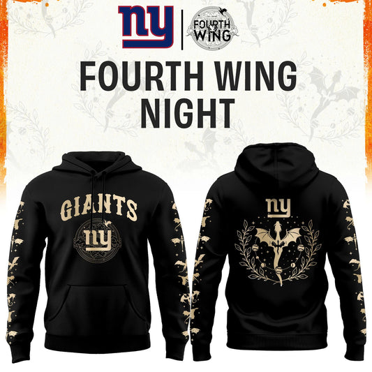 NY Giants Fourth Wings Night Black Hoodie