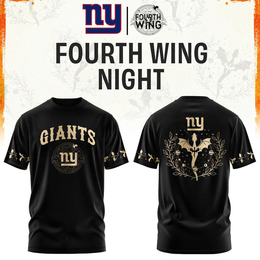 NY Giants Fourth Wings Night Black Shirt