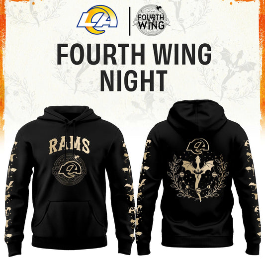 LA Rams Fourth Wings Night Black Hoodie