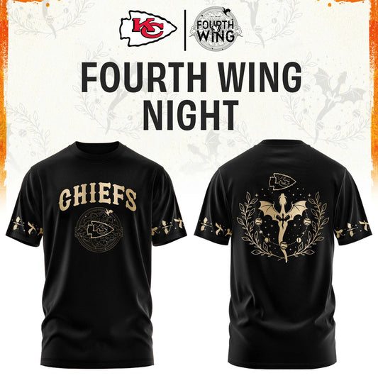 KC Chiefs Fourth Wings Night Black Shirt