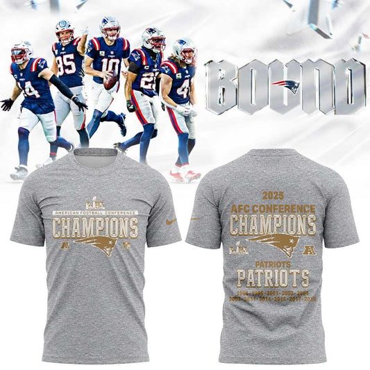 New England Patriots 2025 AFC Conference Champions T-shirt