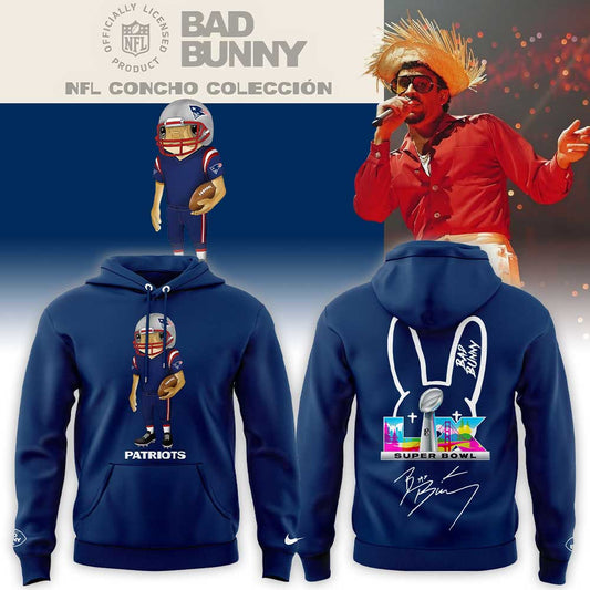 New England Patriots x Bad Bunny Super Bowl LX The Halftime Show Special Edition Hoodie