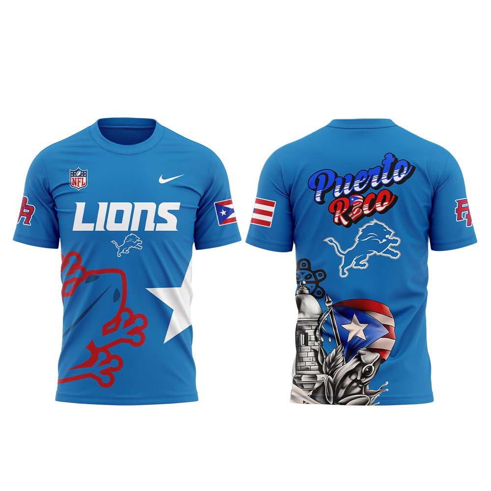 Detroit Lions Puerto Rico Heritage Combo T-Shirt