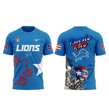 Detroit Lions Puerto Rico Heritage Combo T-Shirt