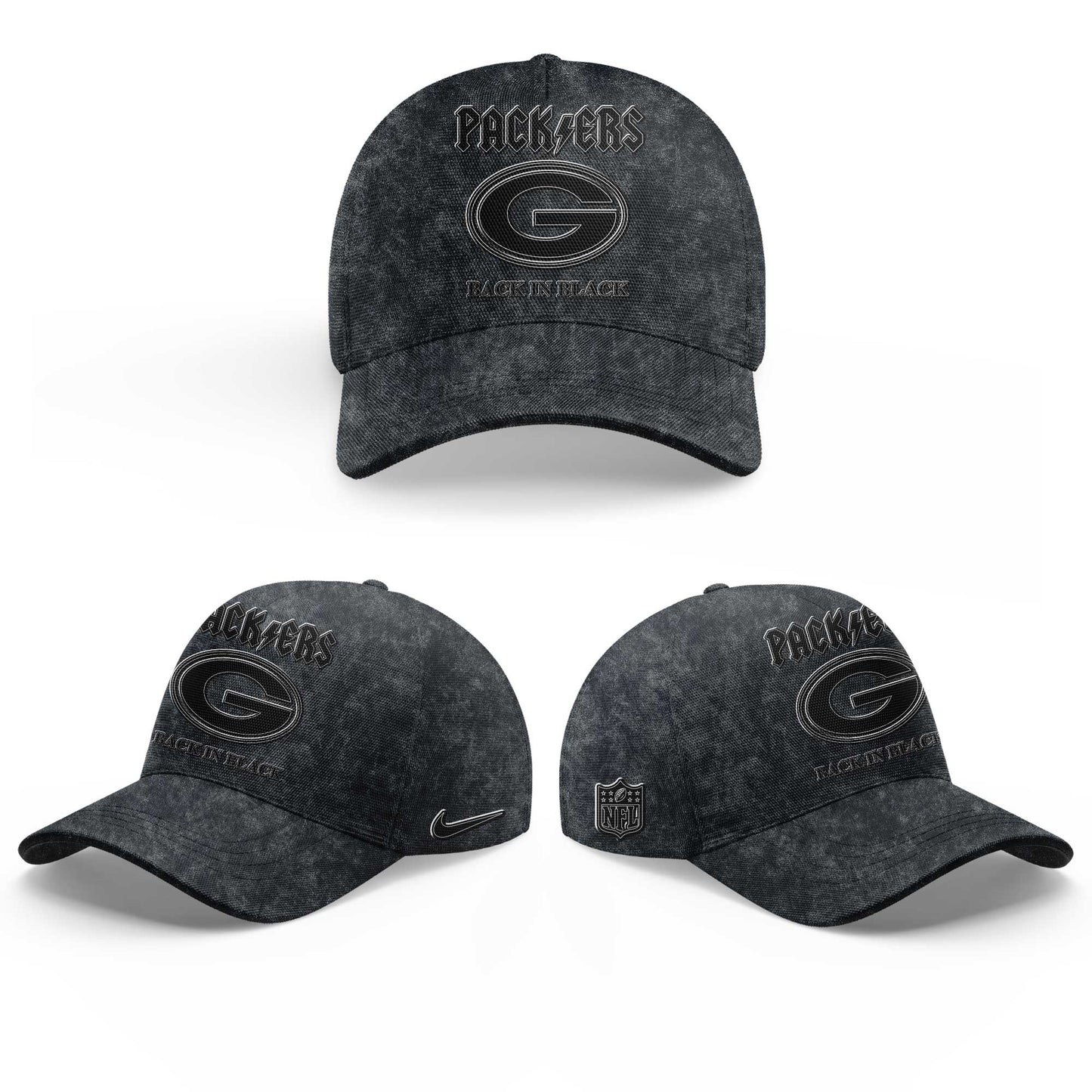 GB Packers Back in Black 2025 Combo Hoodie