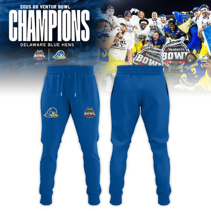 Delaware Fightin’ Blue Hens 2025 68 Ventures Bowl Champions Combo Hoodie