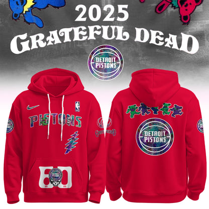 Detroit Pistons x Grateful Dead 60th Hoodie Editions Limited 1965 2025
