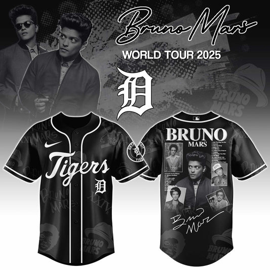 D Tigers x Bruno Mars at Park MGM 2025 Jersey Editions Limited +Selling Out Fast