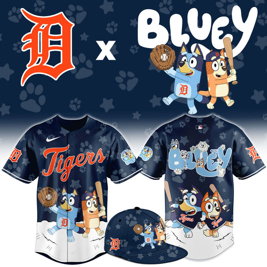 D.Tigers Bluey Night Limited Baseball Jersey