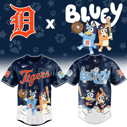 D.Tigers Bluey Night Limited Baseball Jersey