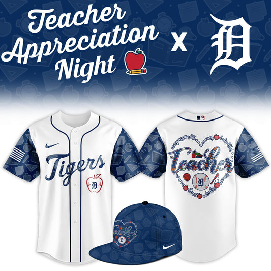 D.Tigers Teacher Appreciation Night Limited Baseball Jersey