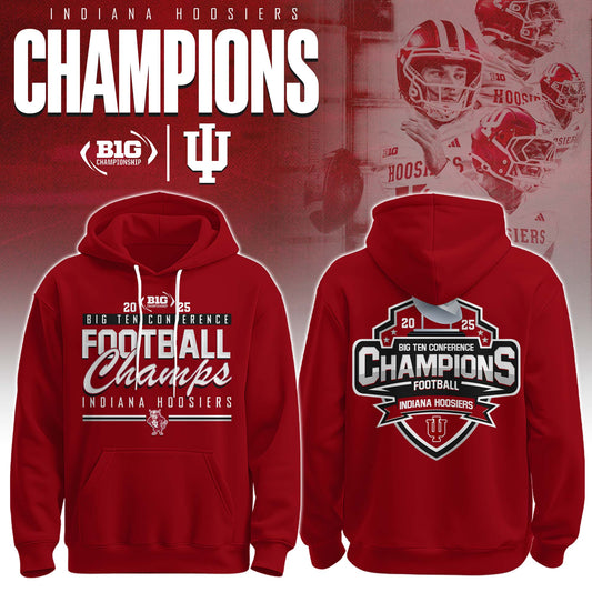 Indiana Hoosiers Football Big Ten Championship Combo Hoodie