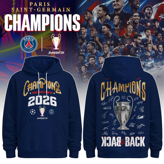 Paris Saint-Germain F.C Special UEFA Champions of Europe 2026 Limited Edition Hoodie