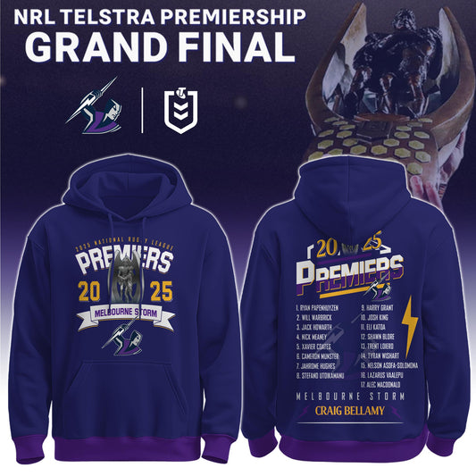 Melbourne Storm – NRL 2025 Champions Hoodie