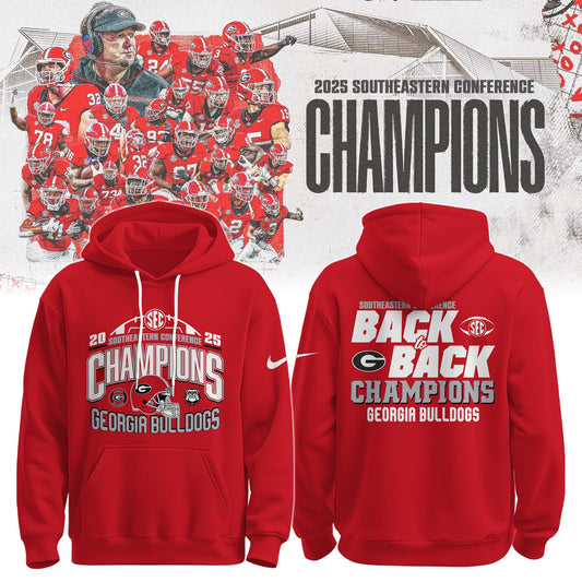 Georgia Bulldogs 2025 SEC Conference Champions Combo Hoodie