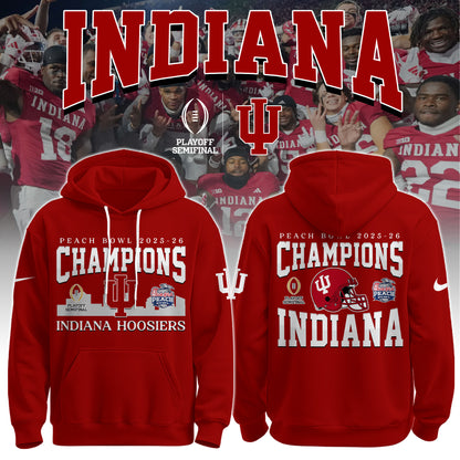 Indiana Hoosiers Football Champions Peach Bowl 2025/26 Hoodie