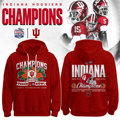 Indiana Hoosiers Football Champions Peach Bowl 2025/26 Hoodie