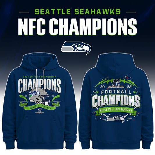 Seattle Seahawks 2025 NFC Conference Champions Hoodie