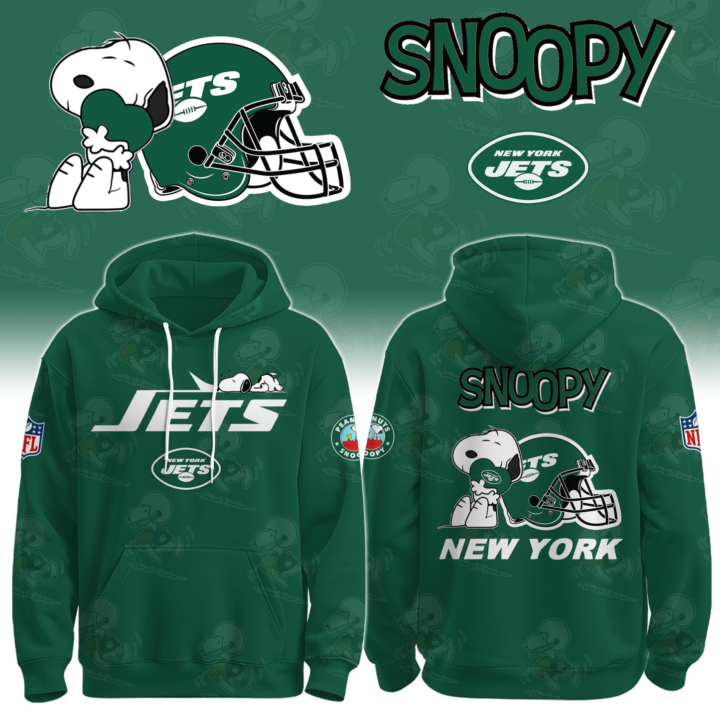 NY Jets x Snoopy Hoodie Limited Edition Combo Hoodie