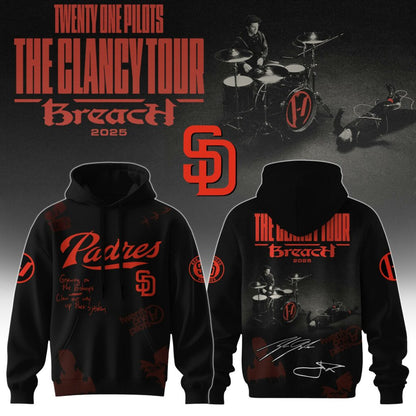 Baseball x Twenty One Pilots The Glancy Tour 2025 Hoodie Limited Edition
