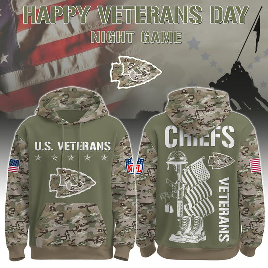 Kansas City Chiefs - Veteran Day 2025 Hoodie Limited Edions